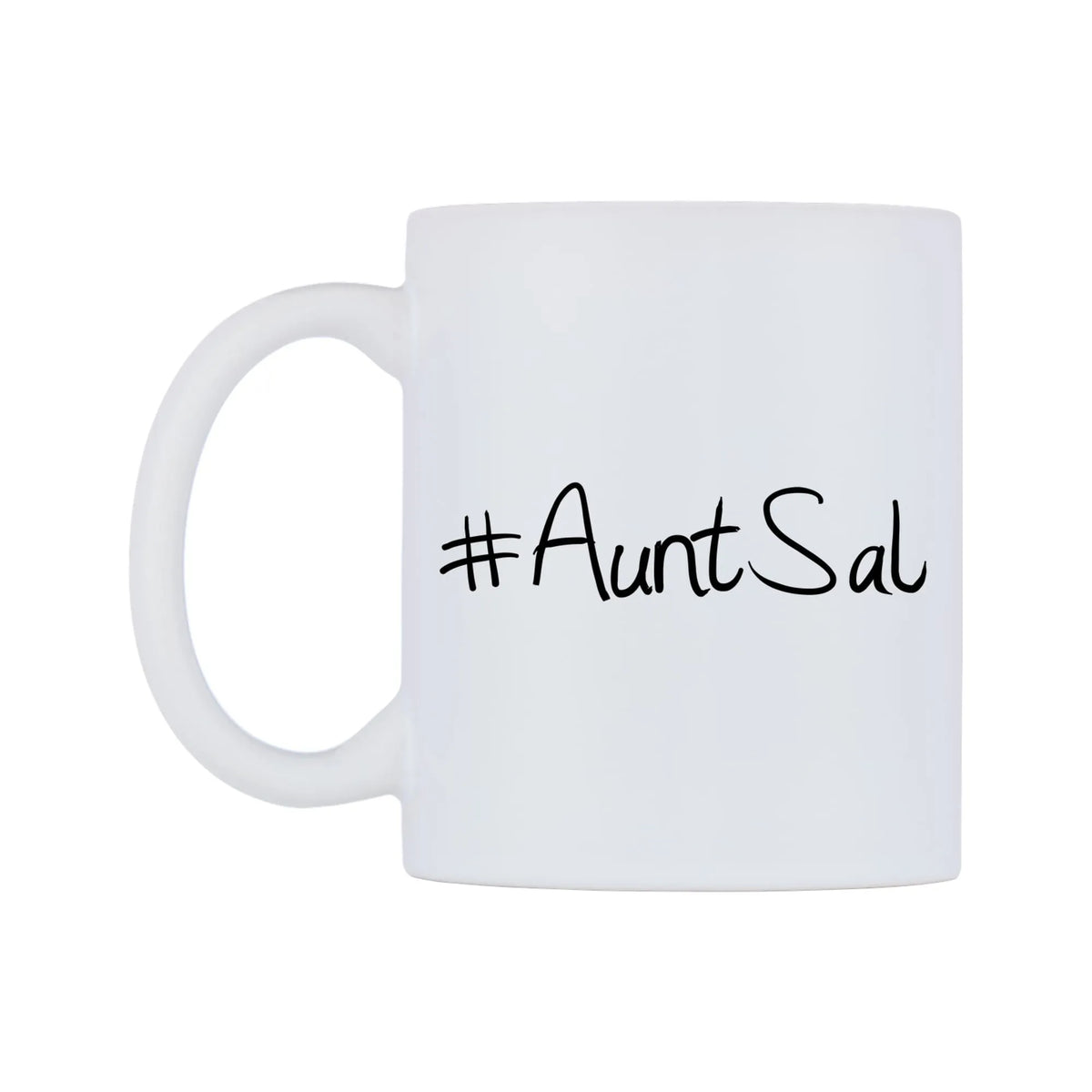 AuntSal Mug — mug, right side, on a white background