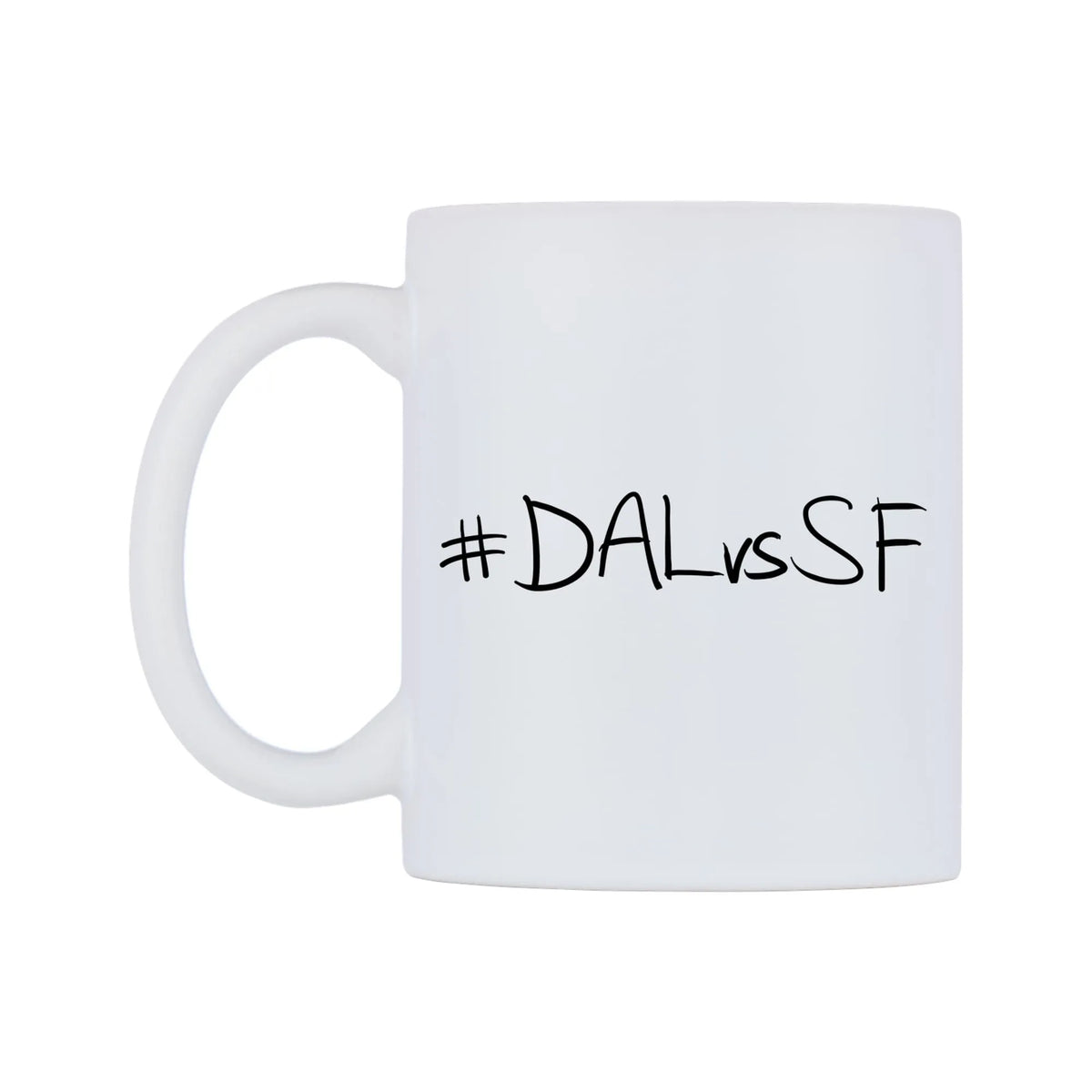 DALvsSF Mug — mug, right side, on a white background