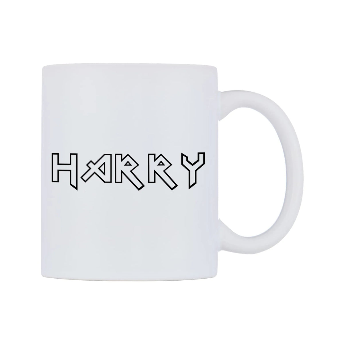 Harry - Iron Maiden Themed Mug — white 11oz gloss mug, left side, on a white background