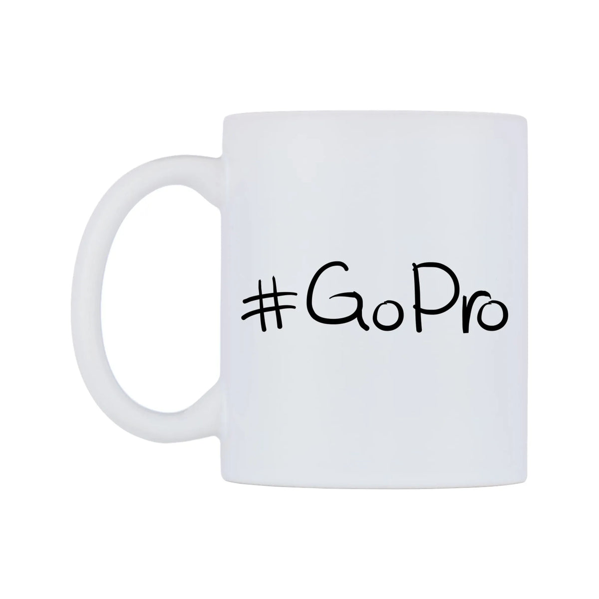 GoPro Mug — mug, right side, on a white background
