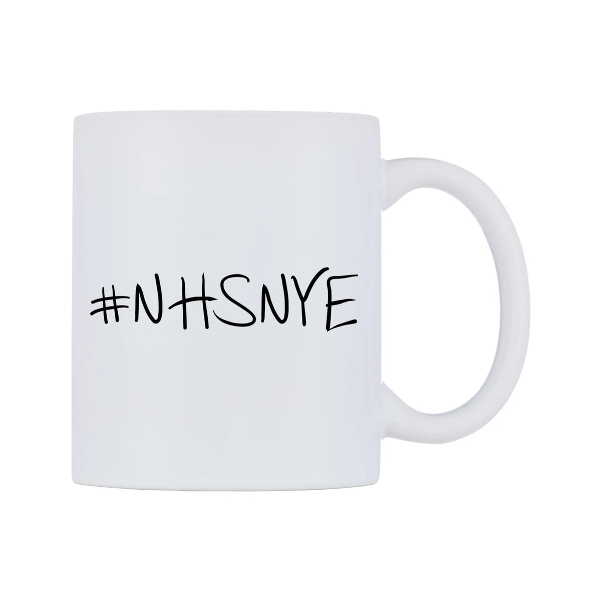 NHSNYE Mug — mug, left side, on a white background