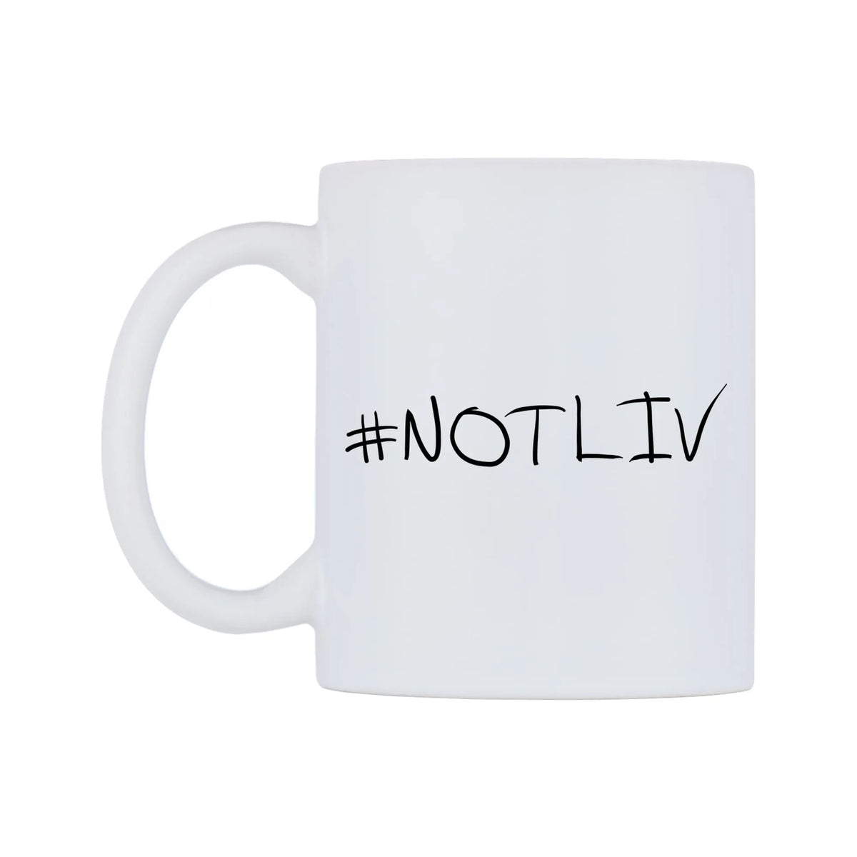 NOTLIV Mug — mug, right side, on a white background