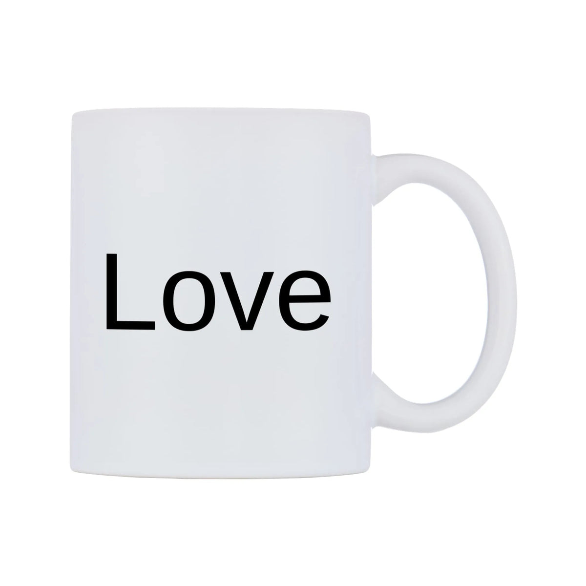 Love Mug — mug, left side, on a white background