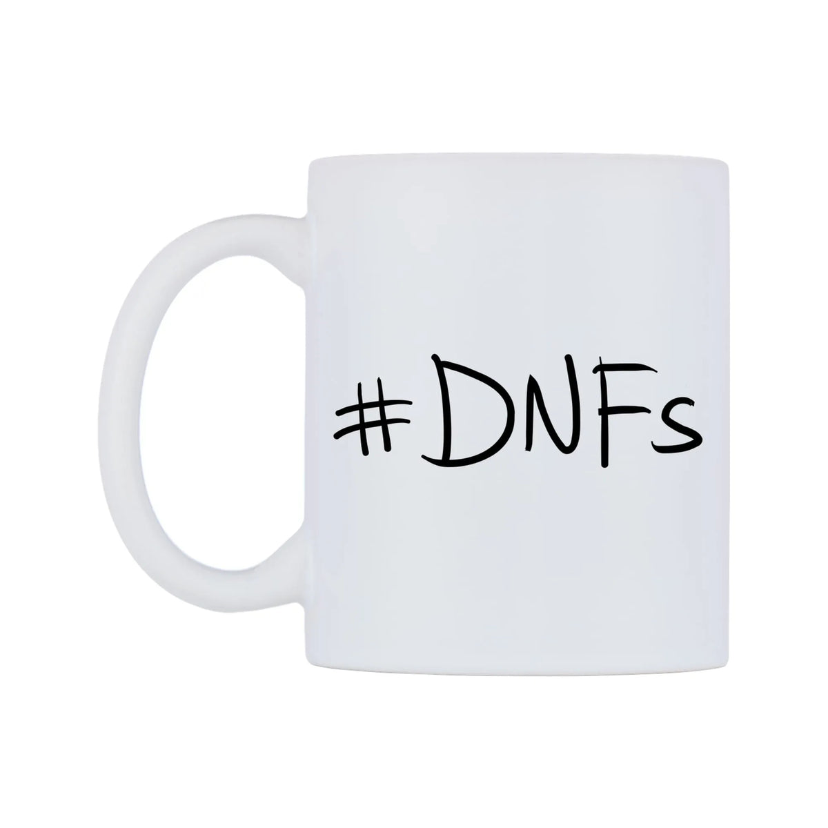 DNFs Mug — mug, right side, on a white background