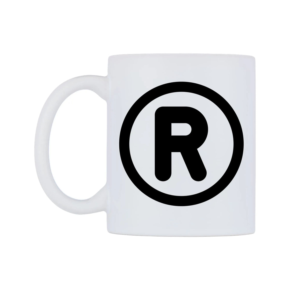 Registered Emoji Mug — mug, right side, on a white background