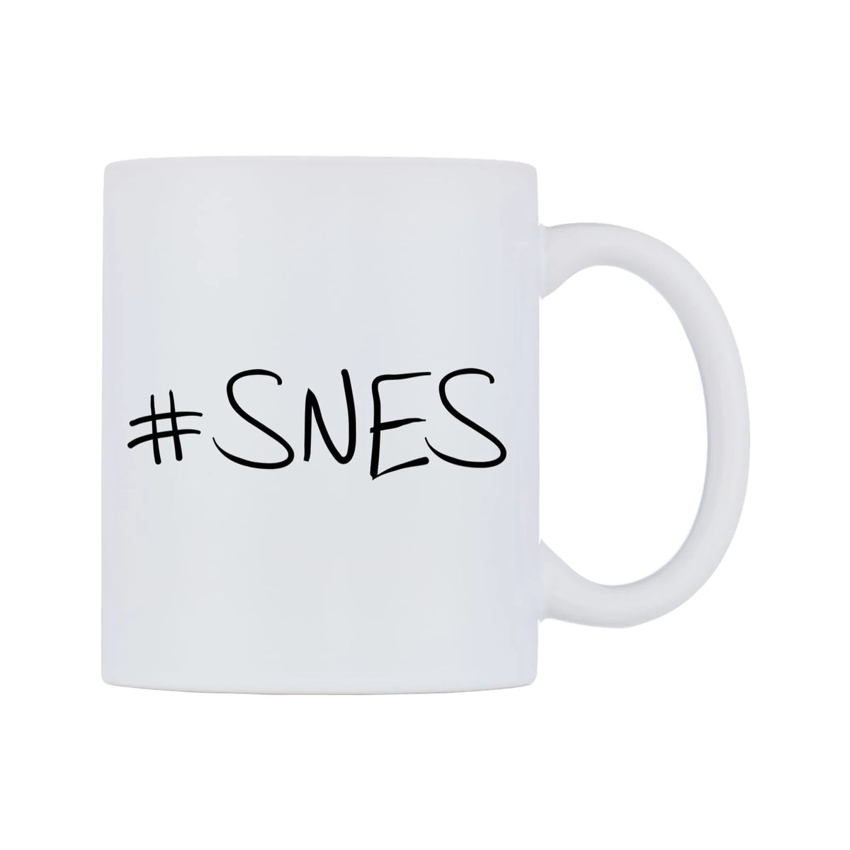 SNES Mug — mug, left side, on a white background