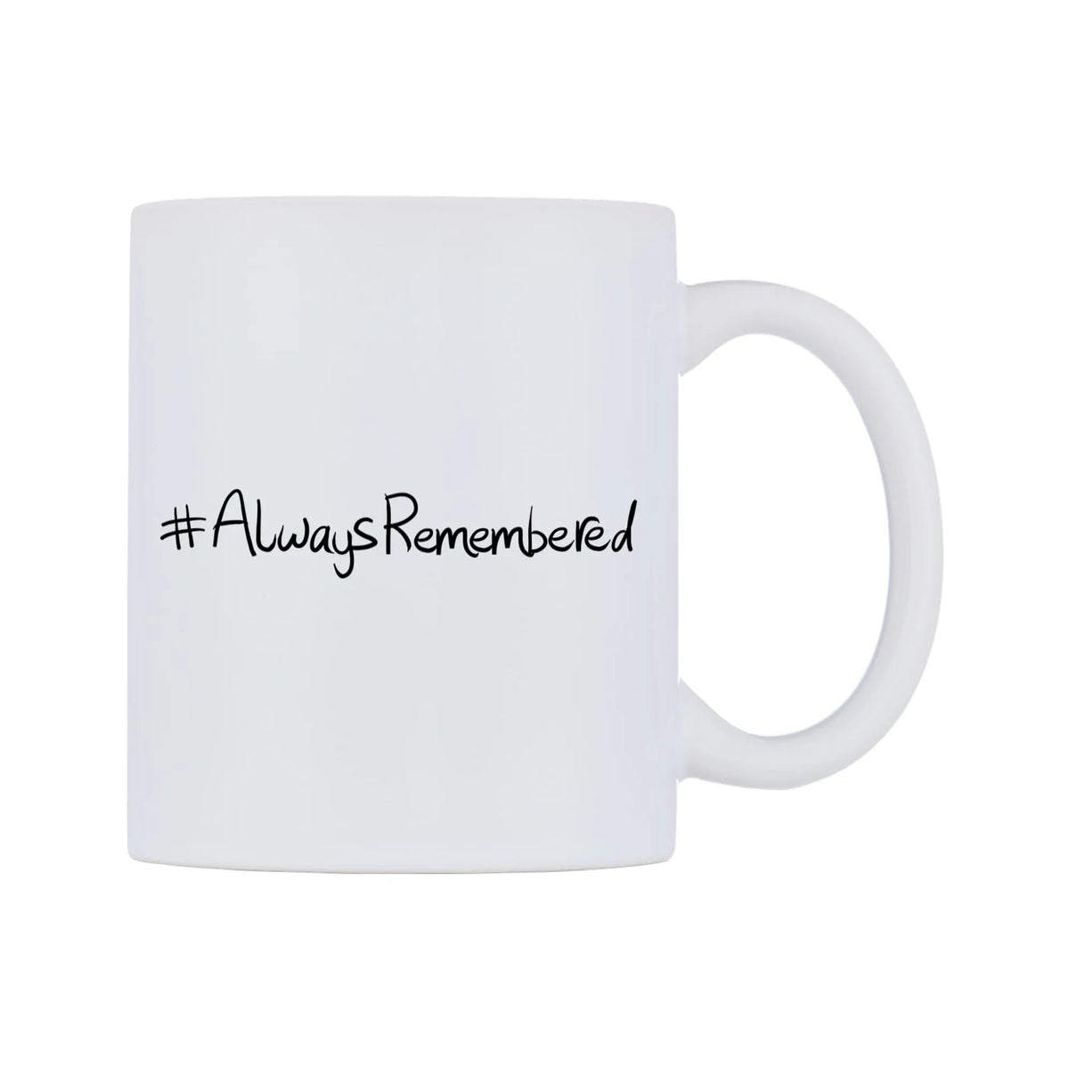 AlwaysRemembered Mug — mug, left side, on a white background