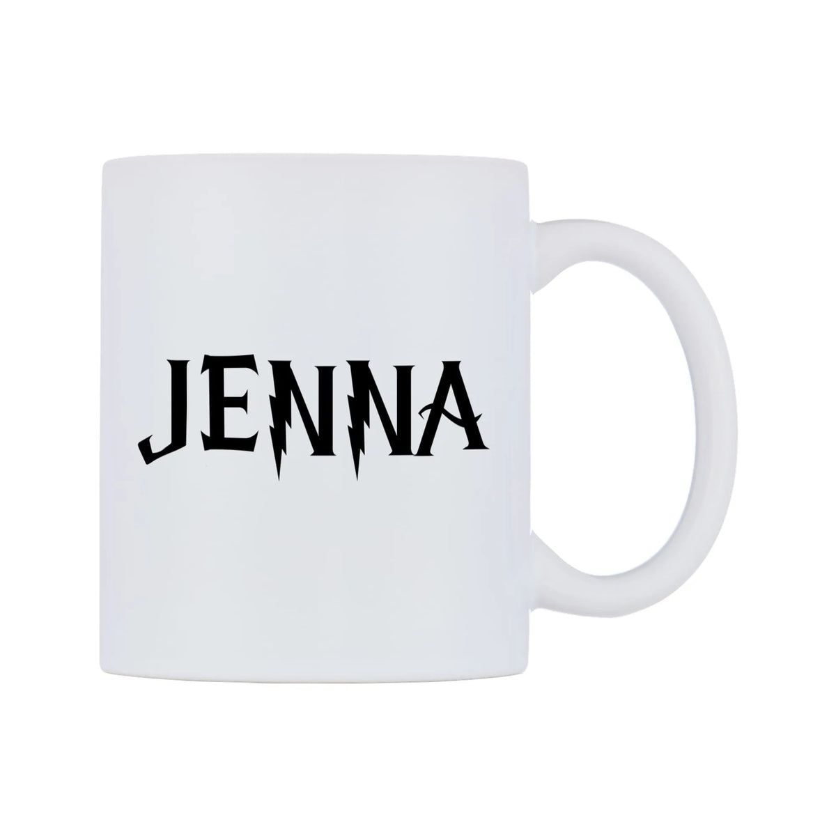 Jenna - Wizard Themed Mug — white 11oz gloss mug, left side, on a white background