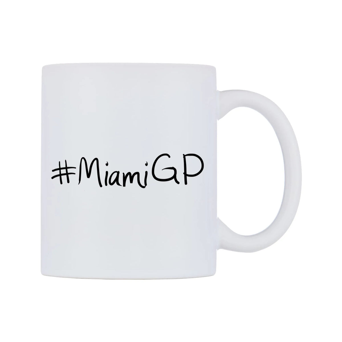 MiamiGP Mug — mug, left side, on a white background