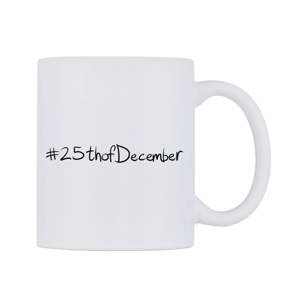 number 25thofDecember Mug — mug, left side, on a white background