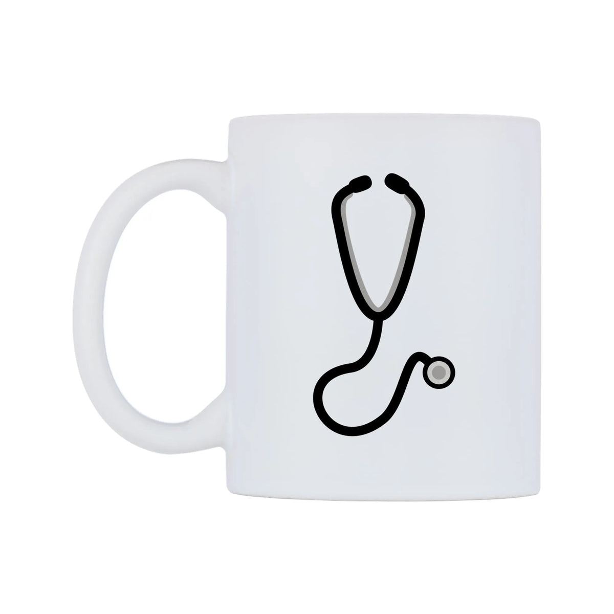 Stethoscope Emoji Mug — mug, right side, on a white background