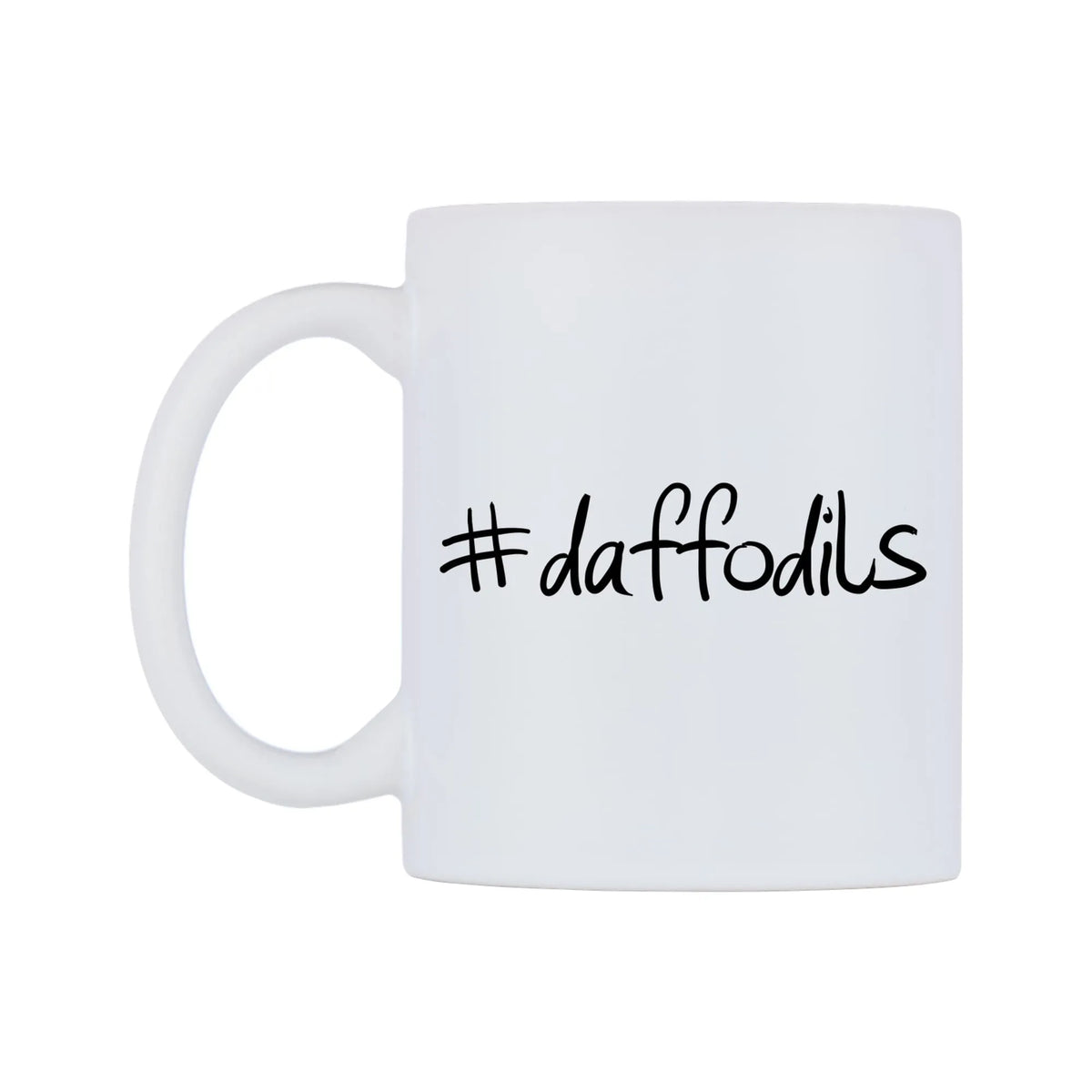 daffodils Mug — mug, right side, on a white background