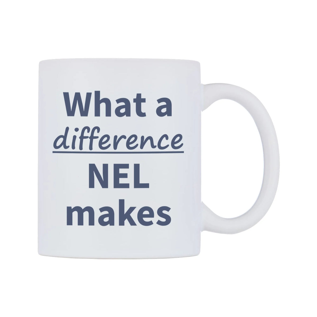 What a difference NEL makes Mug — mug, left side, on a white background