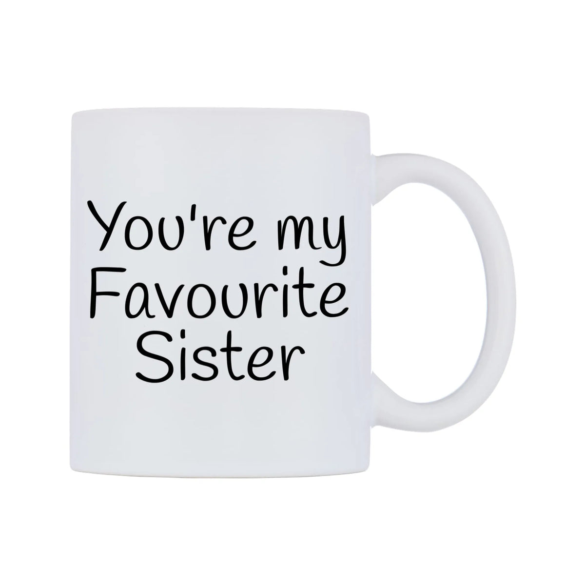 You're My Favourite Sister Mug — mug, left side, on a white background