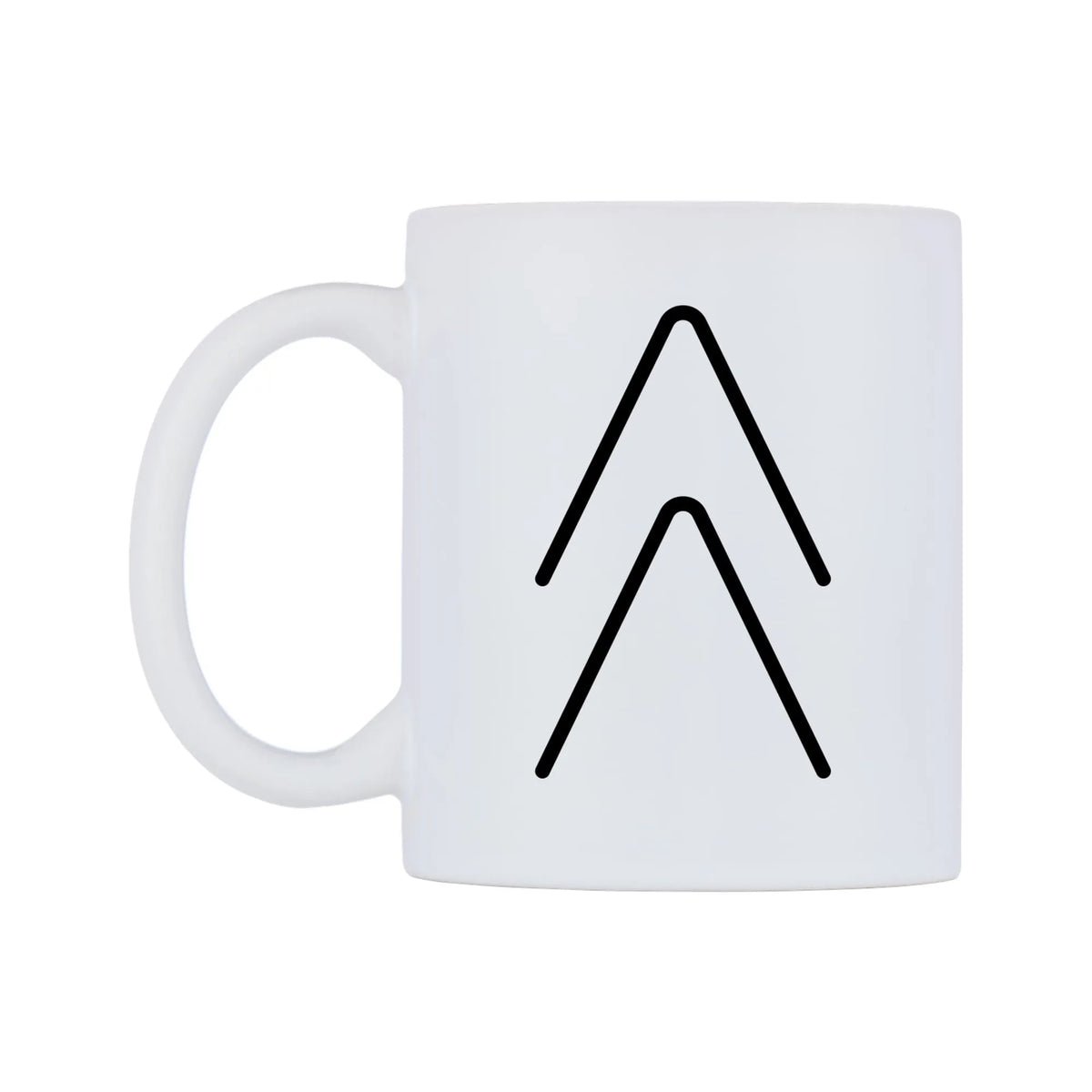 Fast Up Button Emoji Mug — mug, right side, on a white background