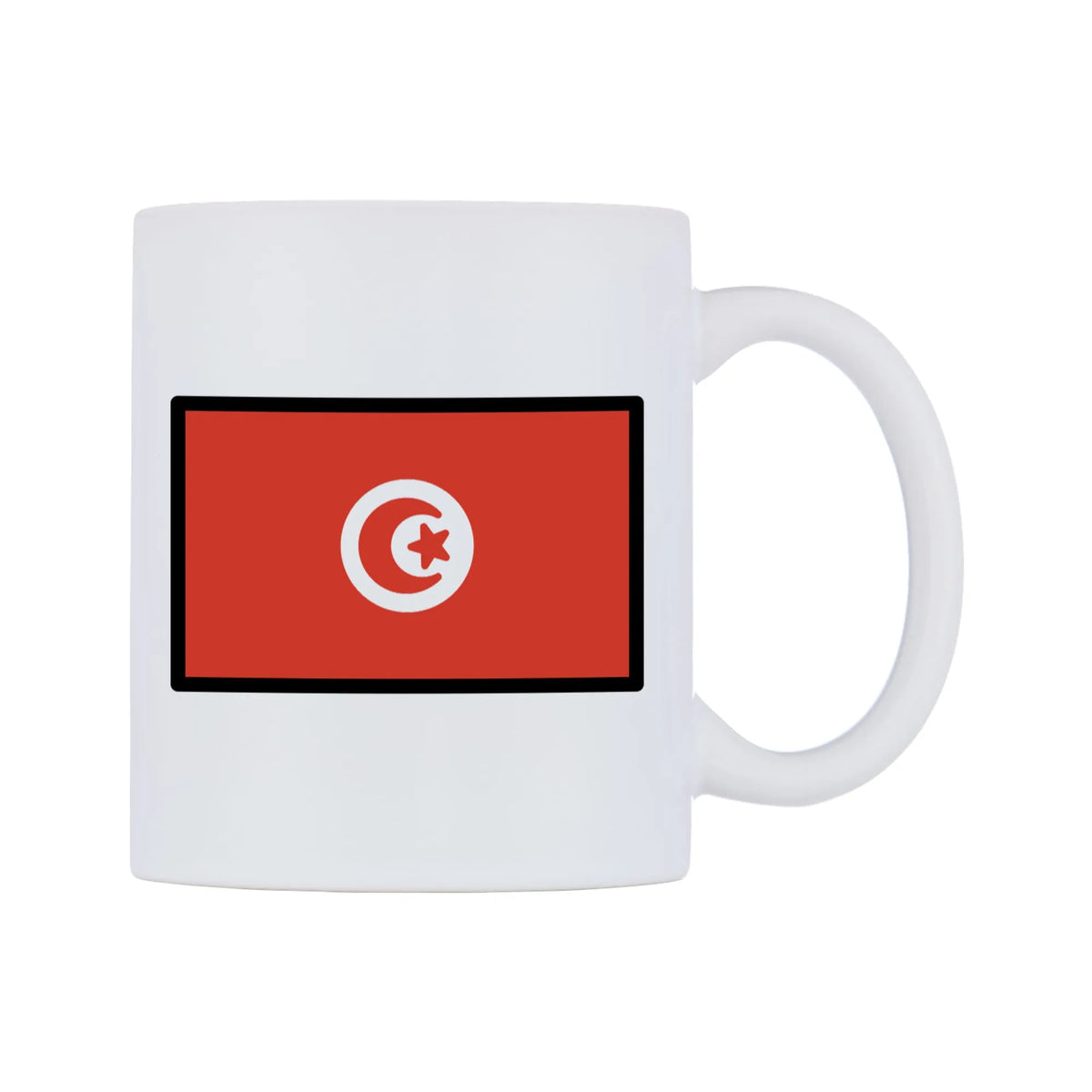Tunisia Flag Emoji Mug — mug, left side, on a white background