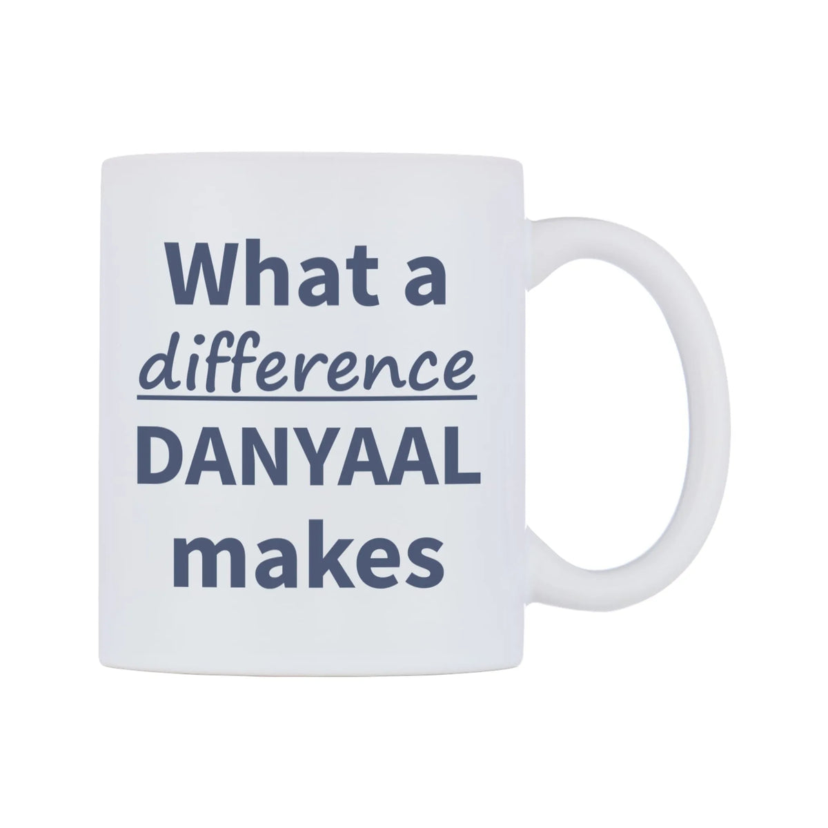 What a difference DANYAAL makes Mug — mug, left side, on a white background