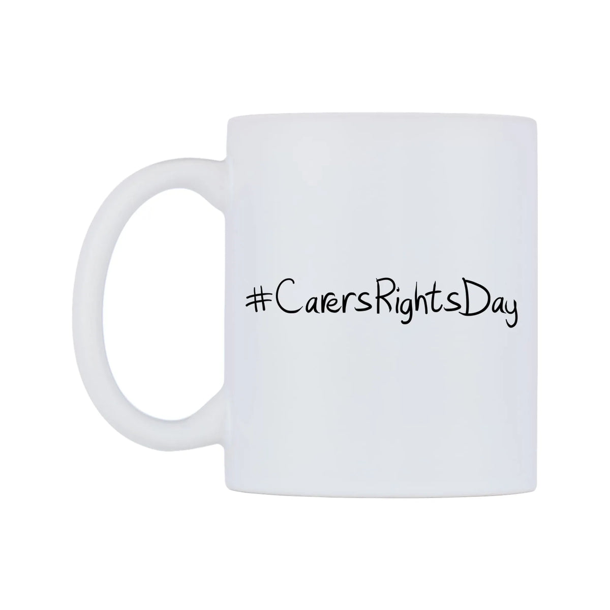 CarersRightsDay Mug — mug, right side, on a white background