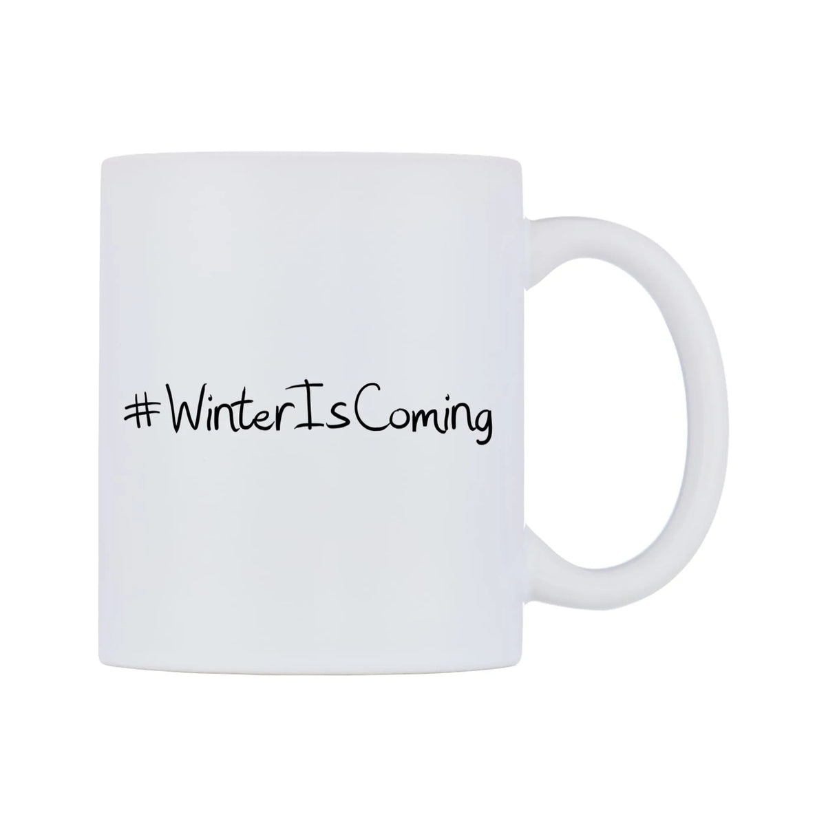 WinterIsComing Mug — mug, left side, on a white background