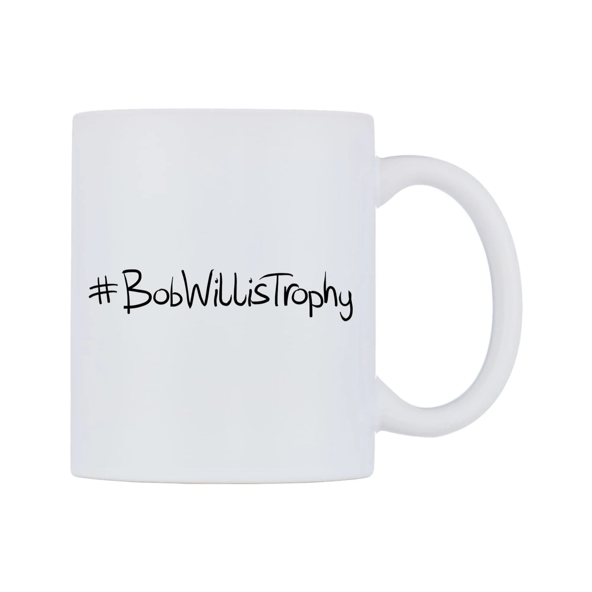 BobWillisTrophy Mug — mug, left side, on a white background
