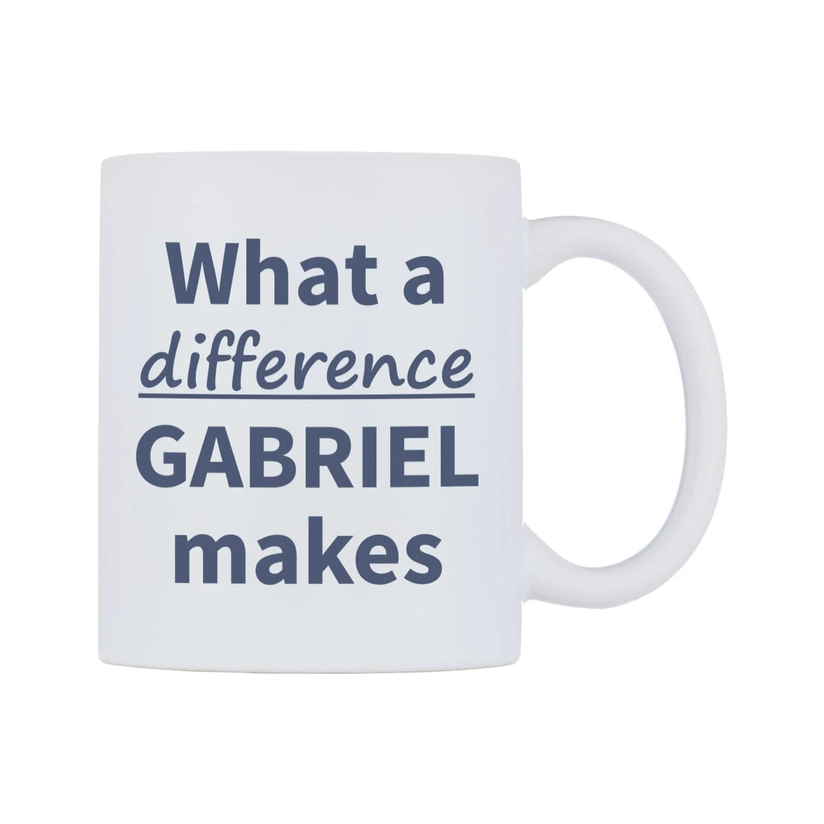 What a difference GABRIEL makes Mug — mug, left side, on a white background