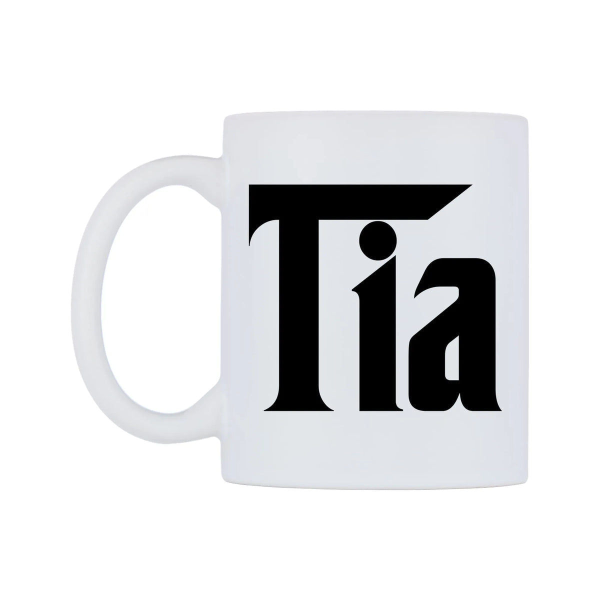 Tia - Godfather Themed Mug — white 11oz gloss mug, right side, on a white background