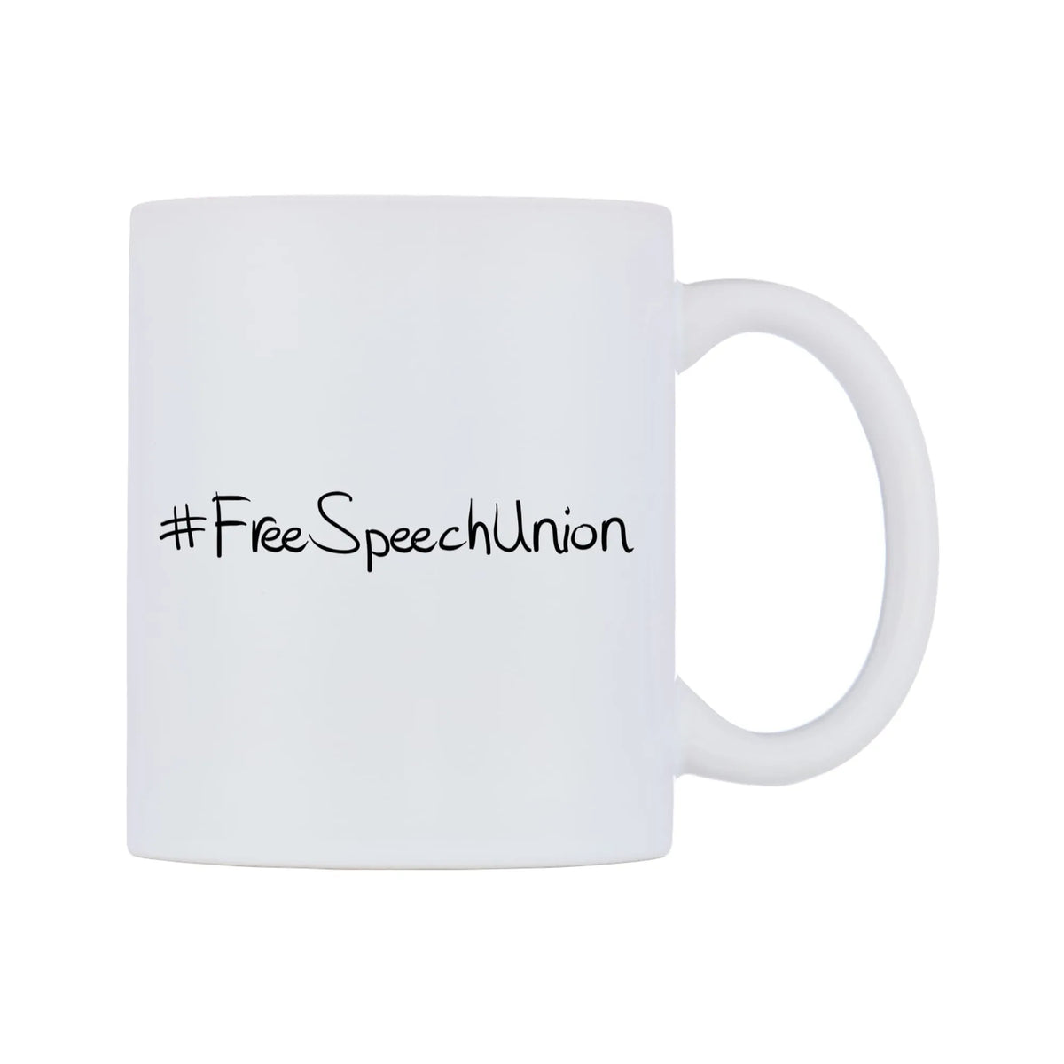 FreeSpeechUnion Mug — mug, left side, on a white background