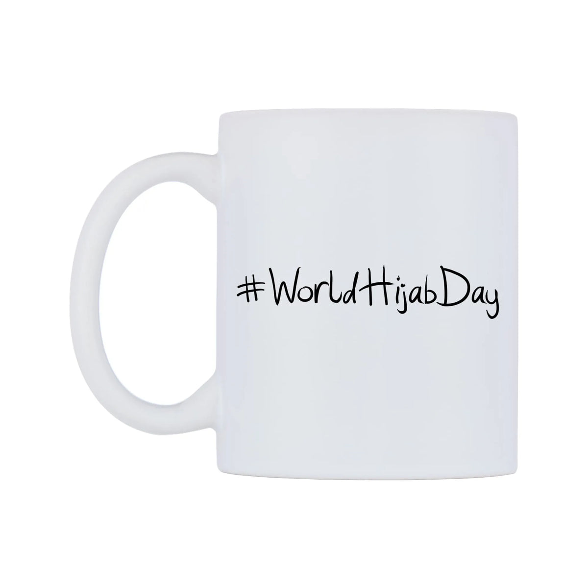 WorldHijabDay Mug — mug, right side, on a white background