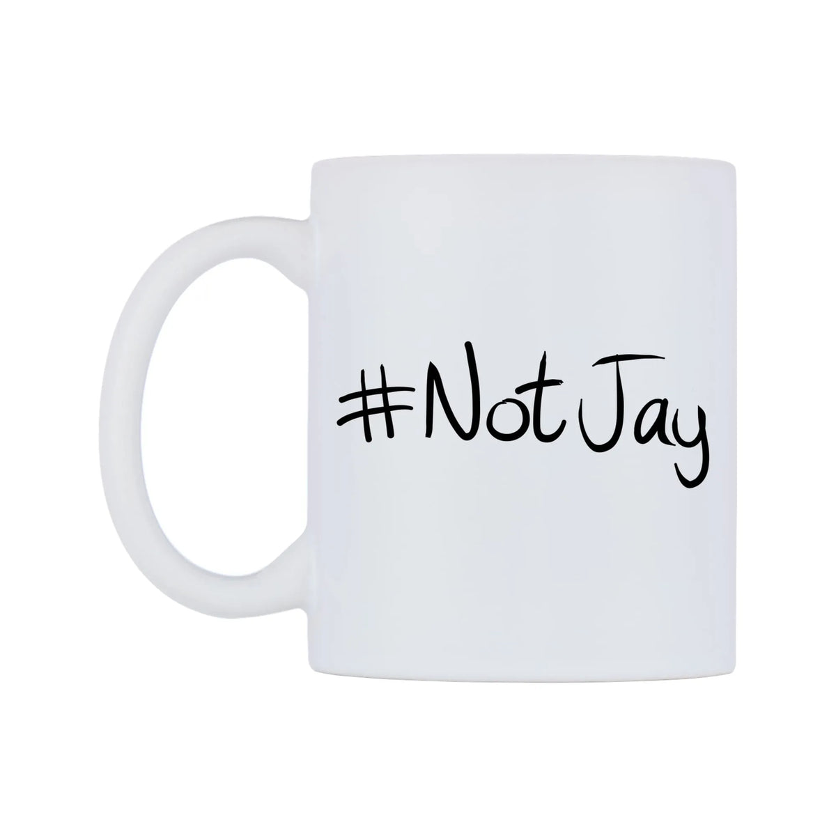 NotJay Mug — mug, right side, on a white background