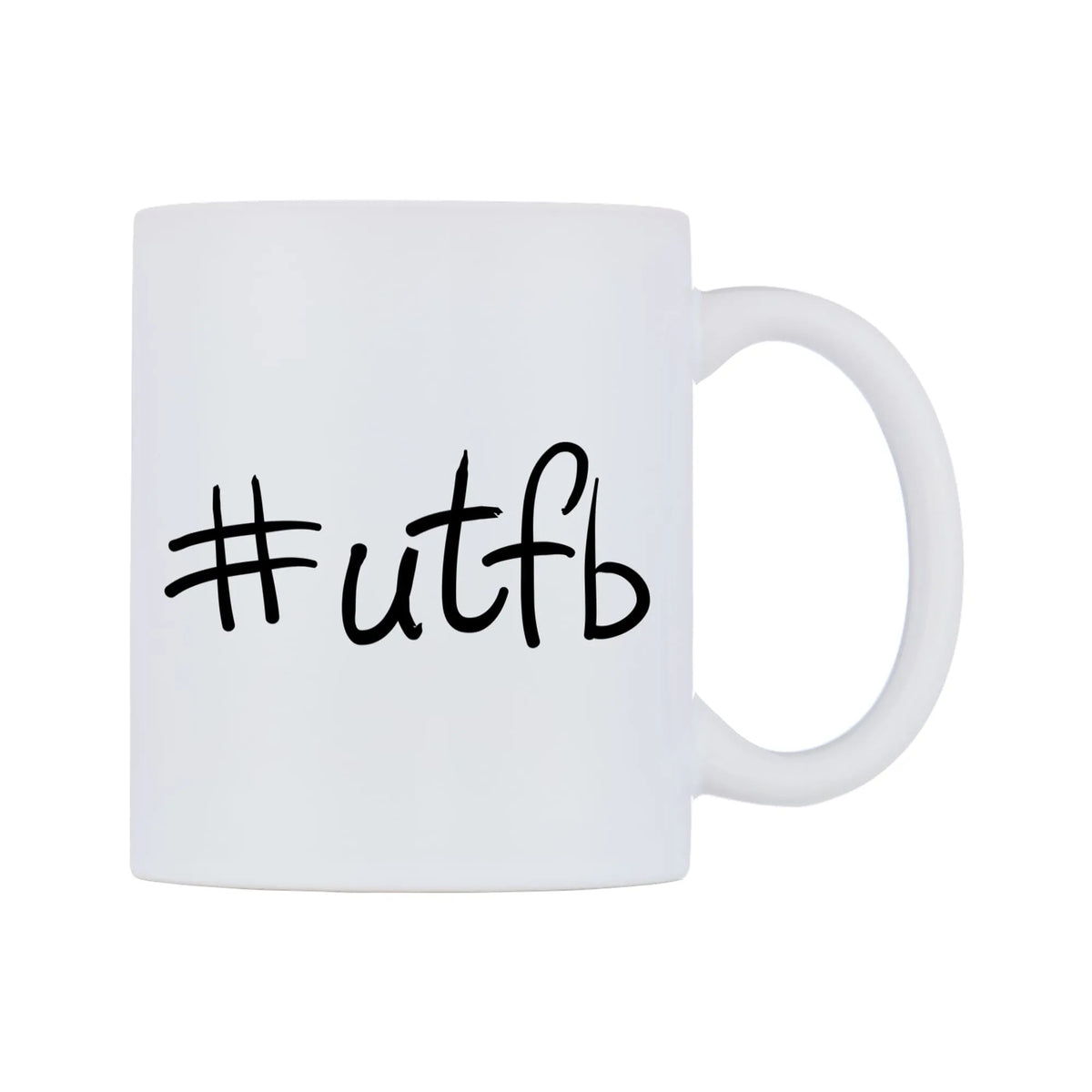 utfb Mug — mug, left side, on a white background