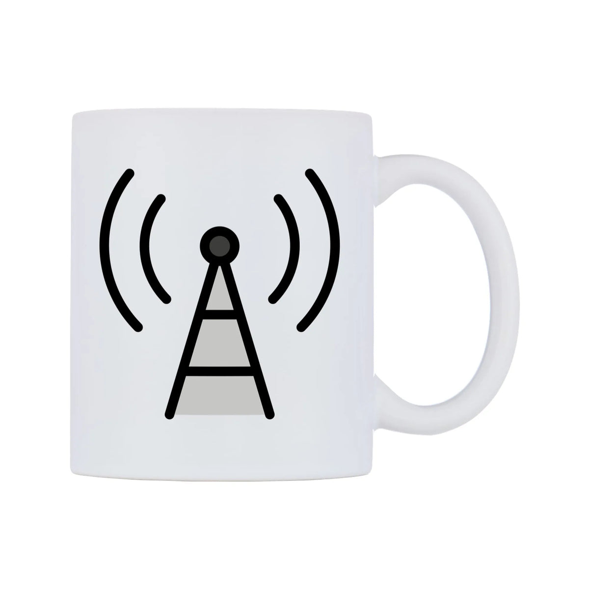 Transmission Emoji Mug — mug, left side, on a white background