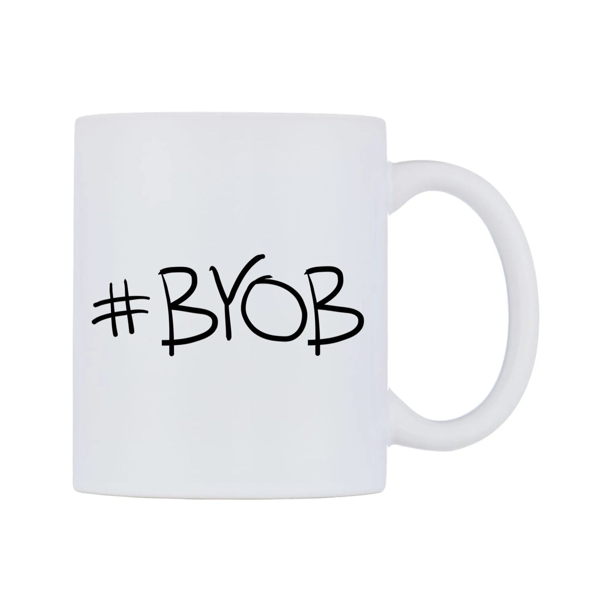 BYOB Mug — mug, left side, on a white background