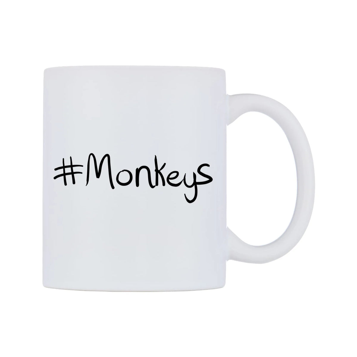 Monkeys Mug — mug, left side, on a white background