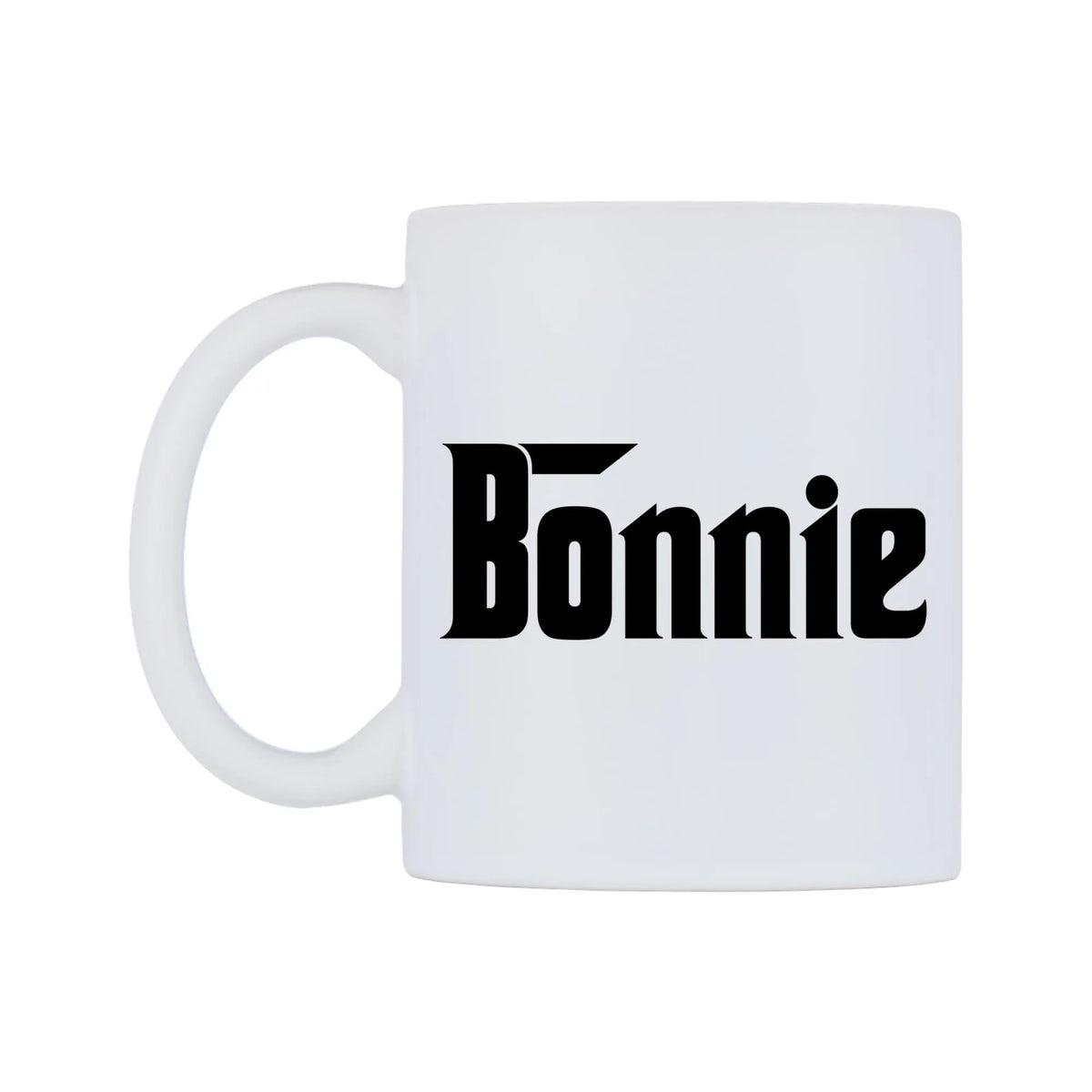 Bonnie - Godfather Themed Mug — white 11oz gloss mug, right side, on a white background