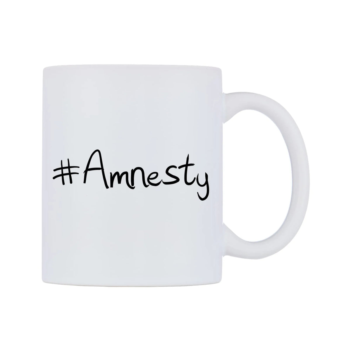 Amnesty Mug — mug, left side, on a white background