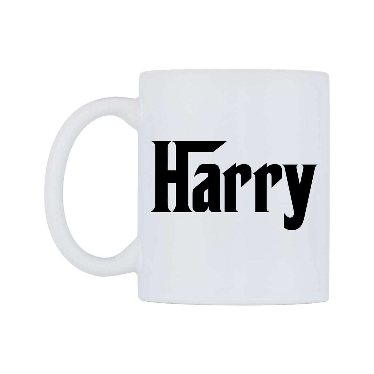 Harry - Godfather Themed Mug — white 11oz gloss mug, right side, on a white background