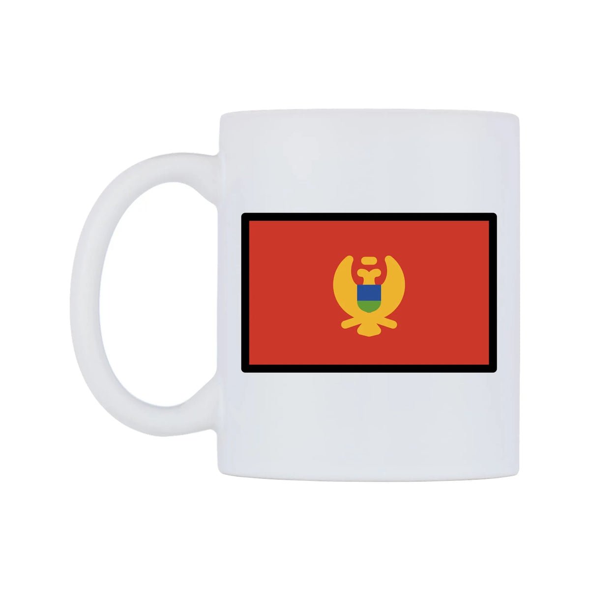 Montenegro Flag Emoji Mug — mug, right side, on a white background