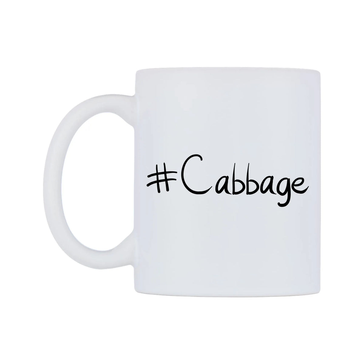 Cabbage Mug — mug, right side, on a white background