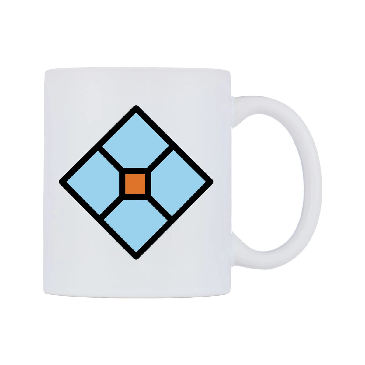 Diamond With A Dot Emoji Mug — mug, left side, on a white background