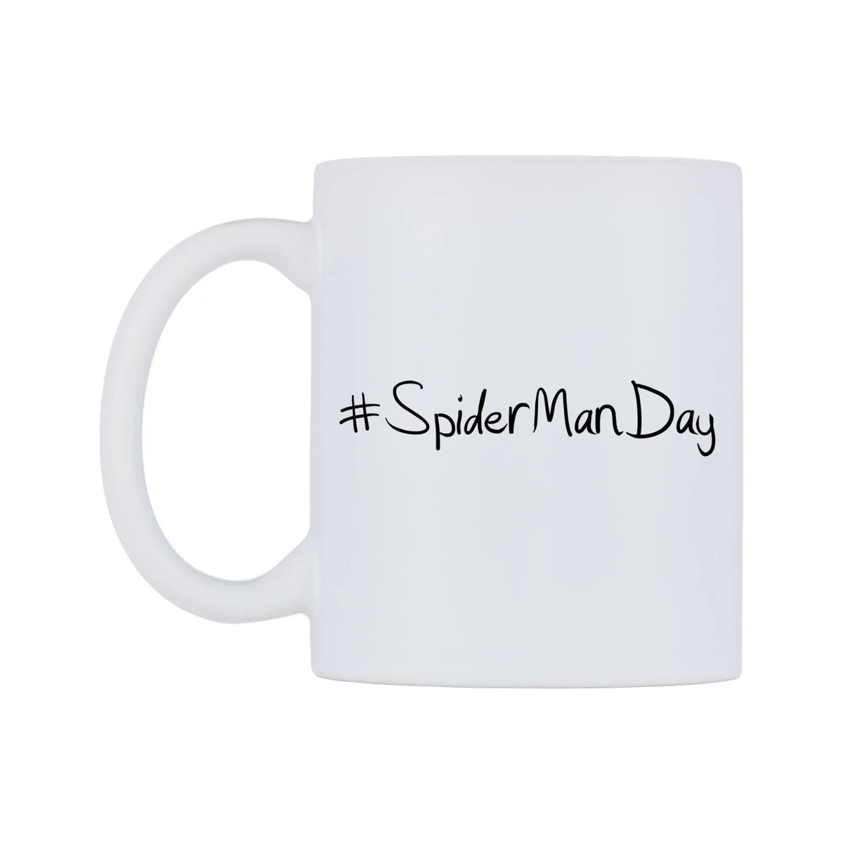 SpiderManDay Mug — mug, right side, on a white background