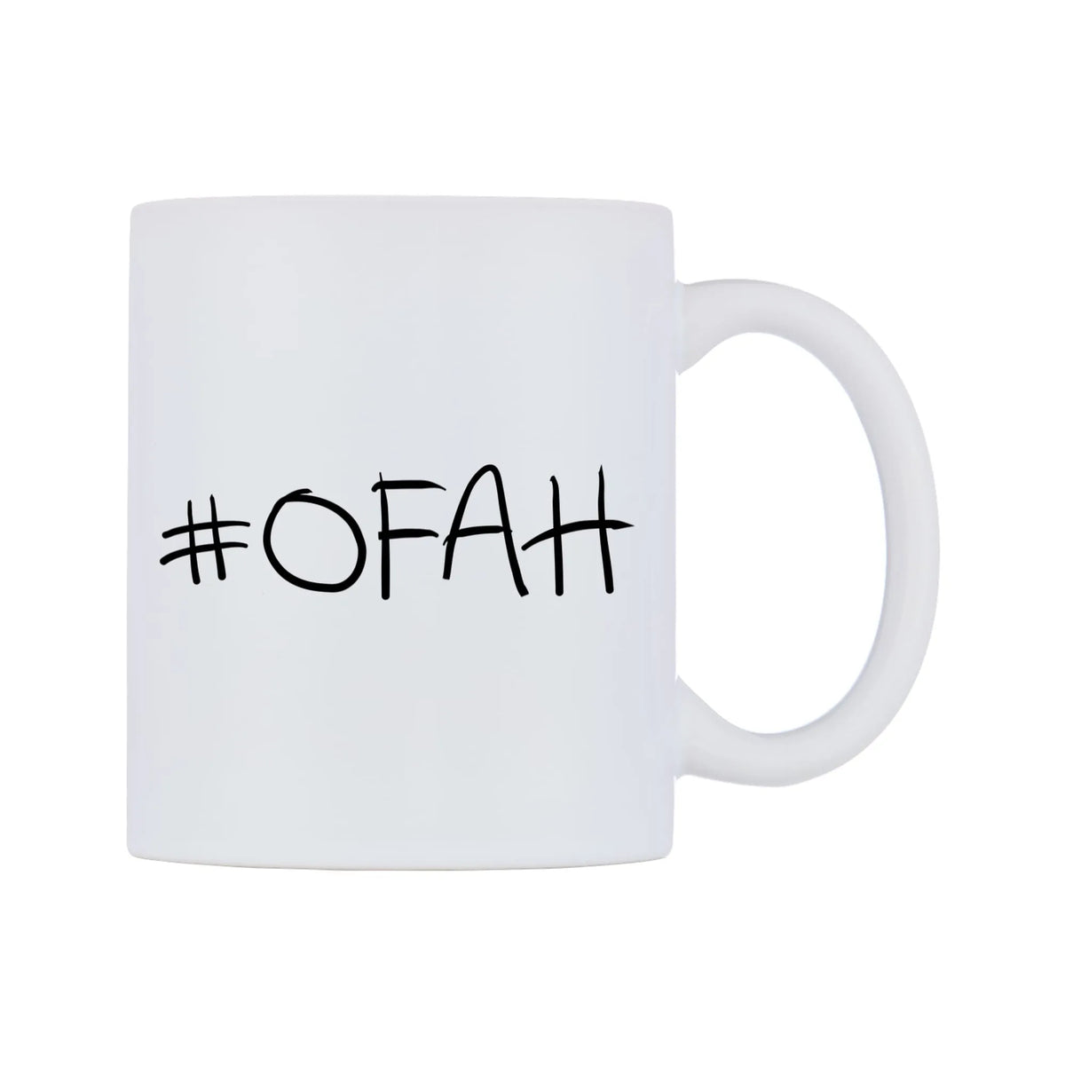 OFAH Mug — mug, left side, on a white background