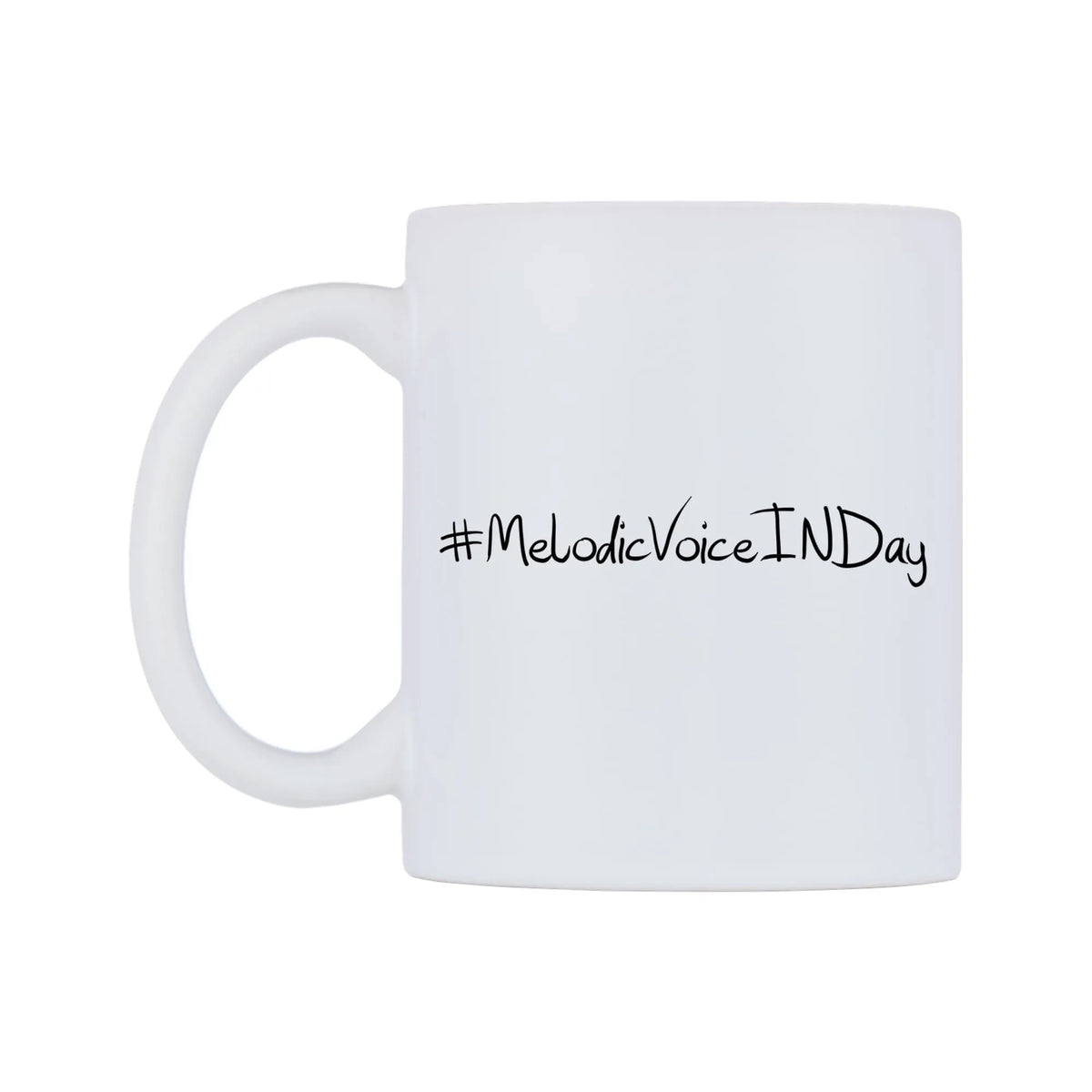 MelodicVoiceINDay Mug — mug, right side, on a white background