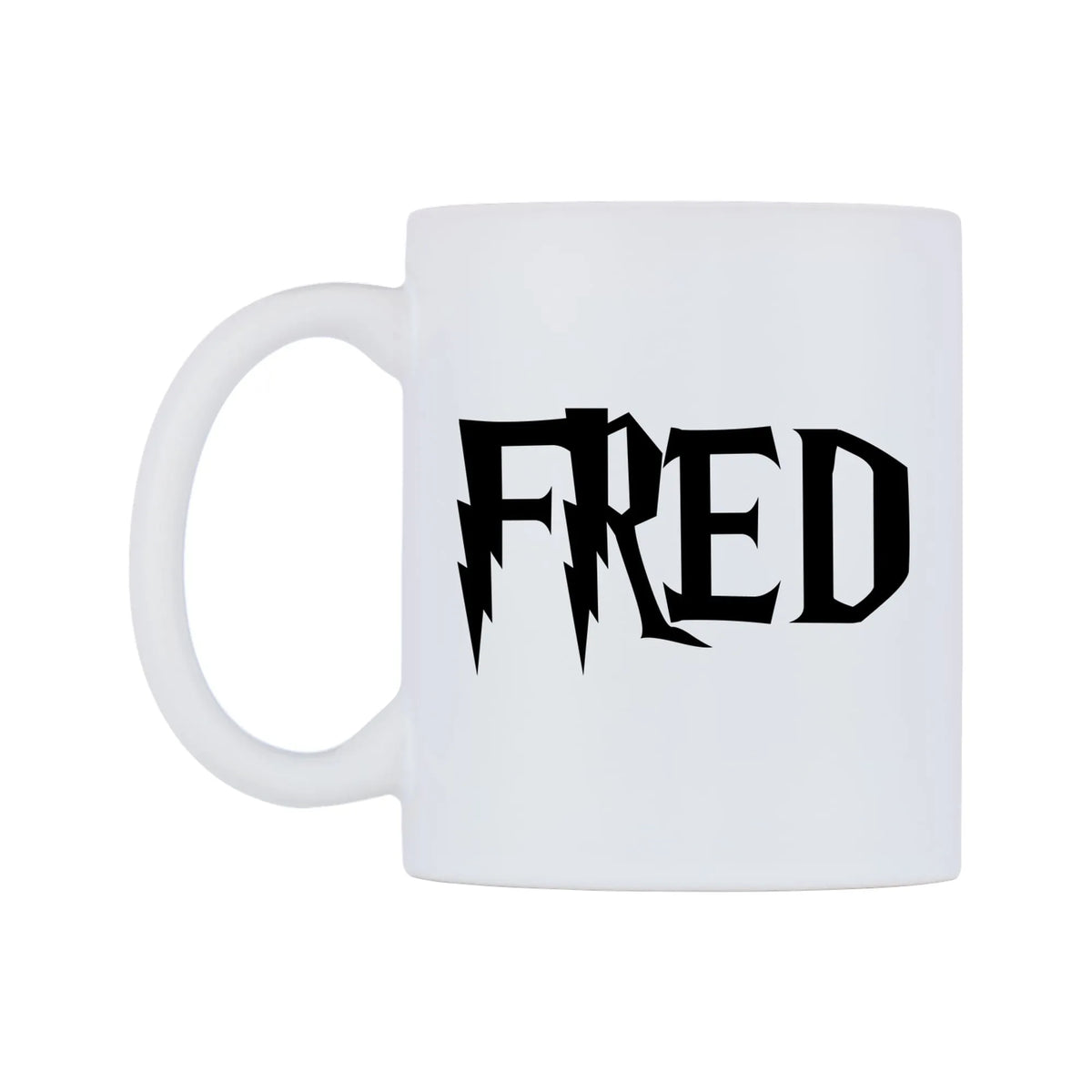 Fred - Wizard Themed Mug — white 11oz gloss mug, right side, on a white background