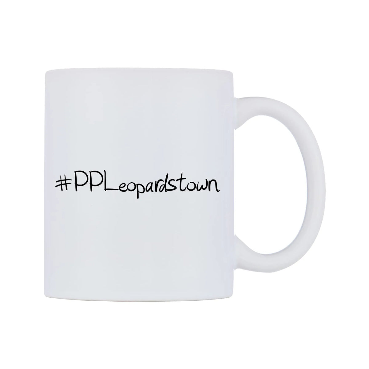 PPLeopardstown Mug — mug, left side, on a white background