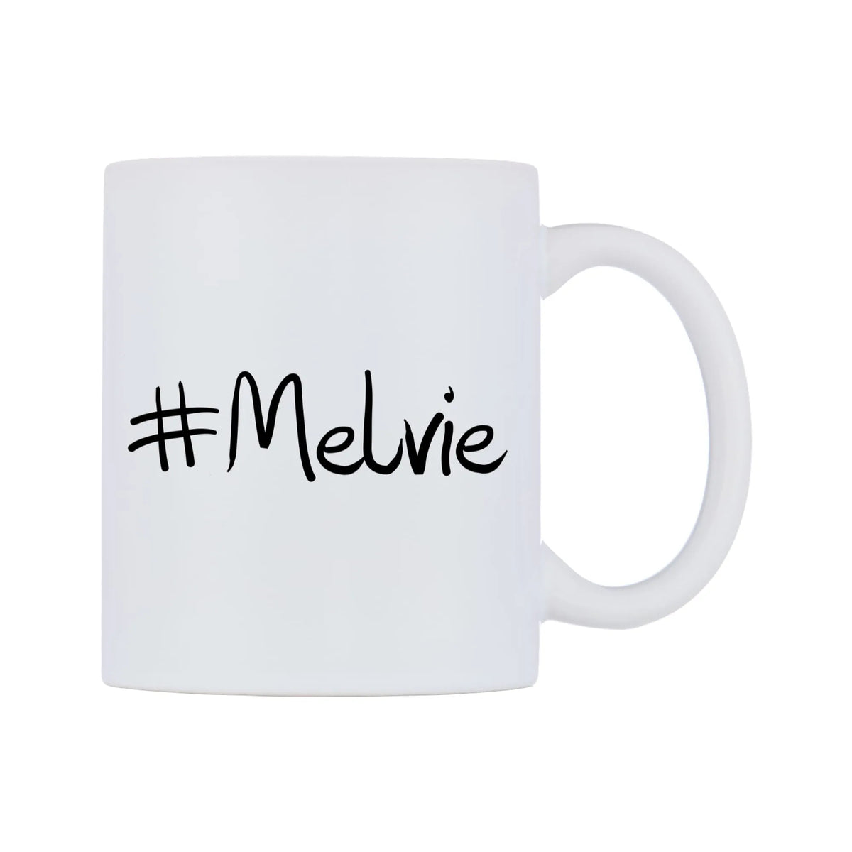Melvie Mug — mug, left side, on a white background