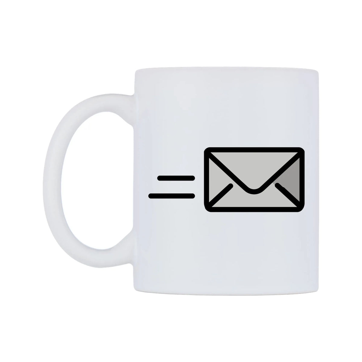 Incoming Envelope Emoji Mug — mug, right side, on a white background