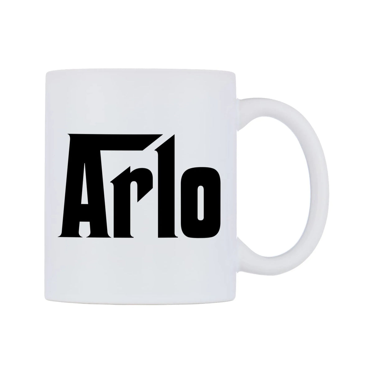 Arlo - Godfather Themed Mug — white 11oz gloss mug, left side, on a white background