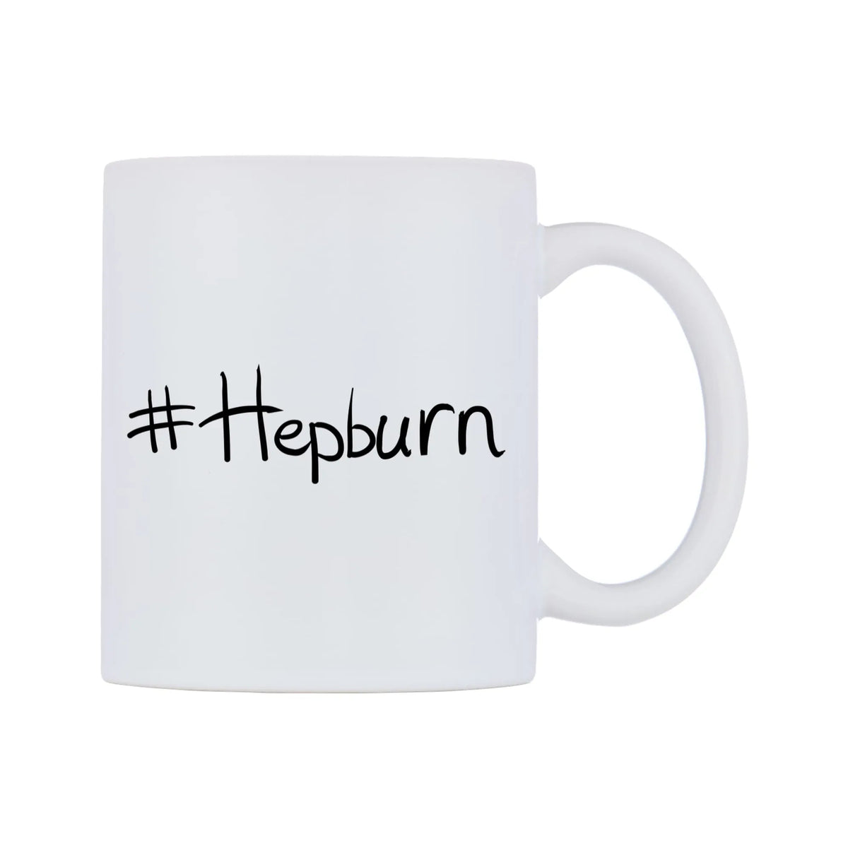 Hepburn Mug — mug, left side, on a white background