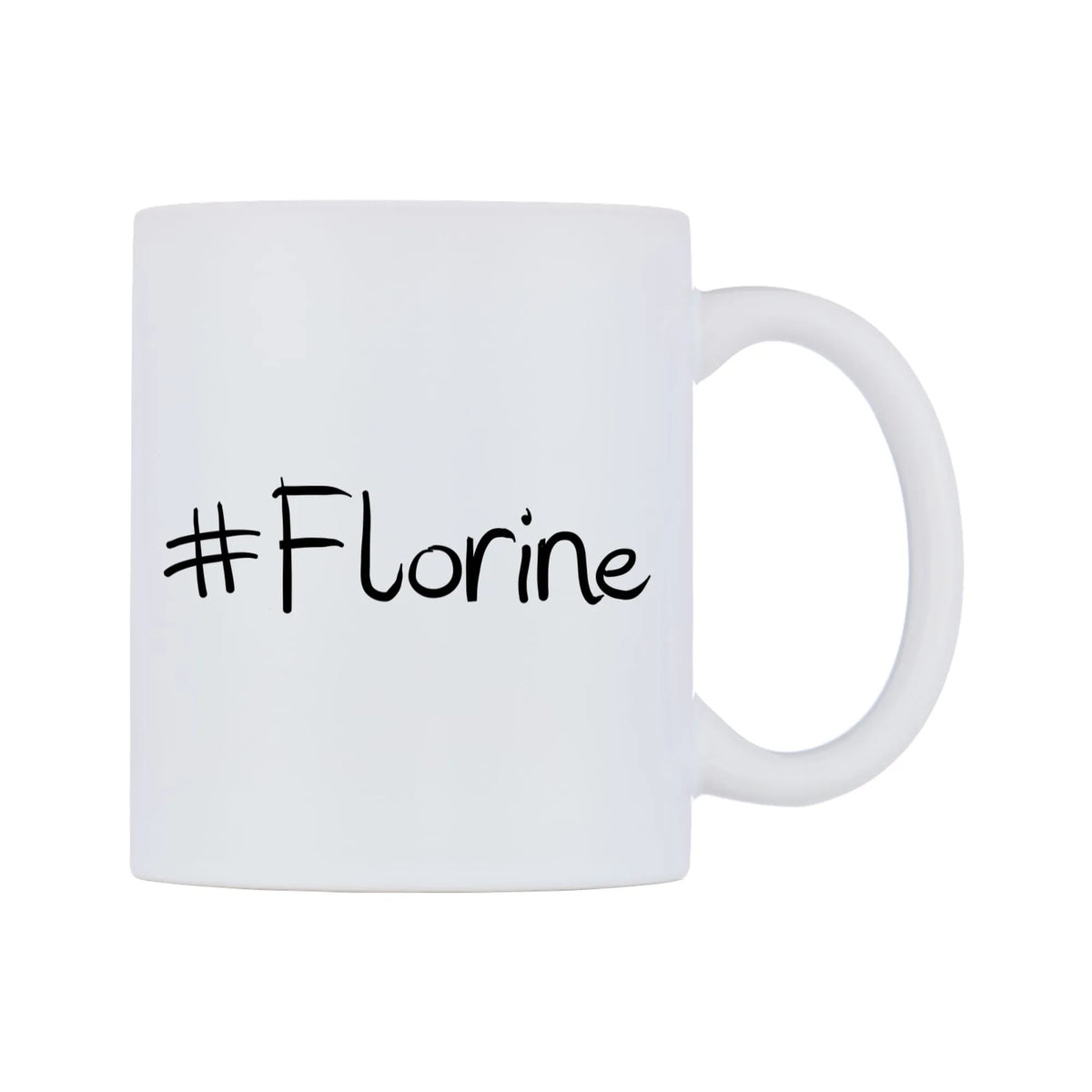 Florine Mug — mug, left side, on a white background
