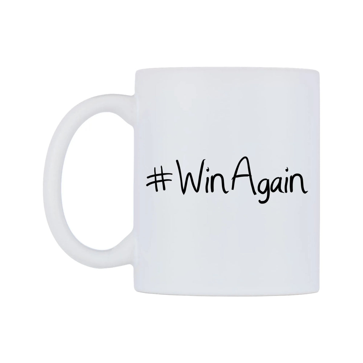 WinAgain Mug — mug, right side, on a white background
